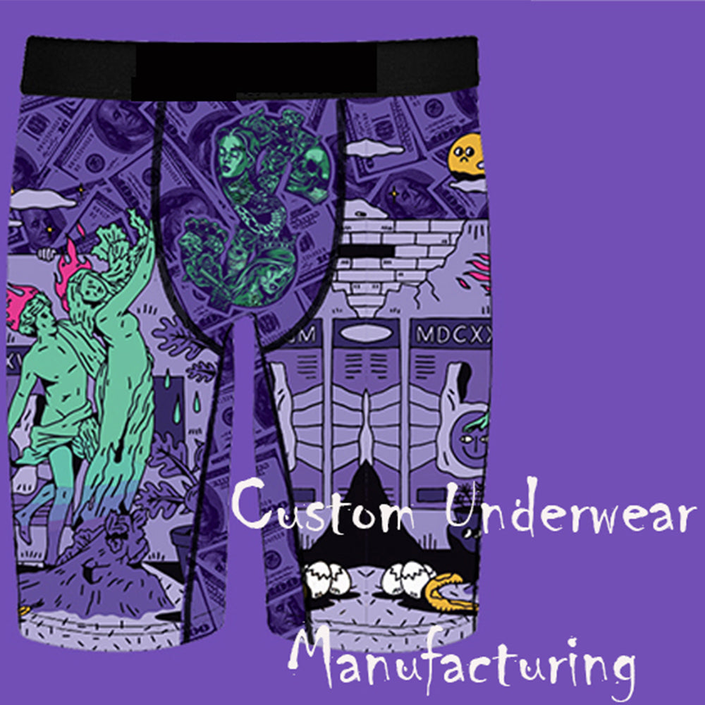 Wholesale Custom Underwear Men's Printed Boxer Brief Shorts Boxers
